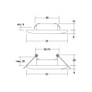 Brumberg 38371033 LED-Einbaudownlight ADAPT Chrom matt