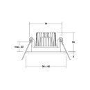 Brumberg 38455073 LED-Einbaustrahler 230V AC 6W 3000K...