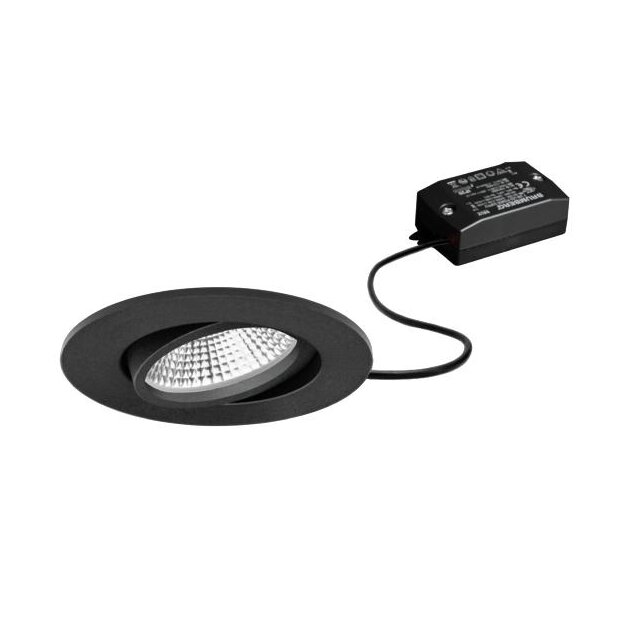 Brumberg 38484183 LED-Einbaustrahler 230V AC 7W 3000K IP65 Strukturschwarz