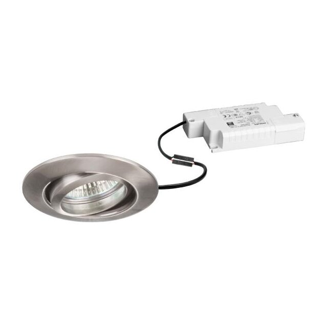 Brumberg 39141153 LED-Einbaustrahler 230V AC 6W 3000K Nickel matt