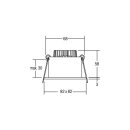 Brumberg 39267073 LED-Einbaudownlight ETMESA-S Weiß