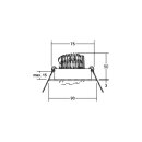 Brumberg 39309253 LED-Einbaustrahler 230V AC 6W 3000K Alu...
