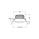 Brumberg 39396074 LED-Einbaustrahler 230V AC 12W 4000K...