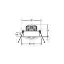 Brumberg 39485083 LED-Einbaustrahler 230V AC 6W d2w Schwarz