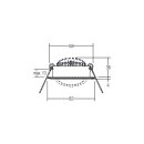 Brumberg 40363023 LED-Einbaustrahler 230V AC 6W 3000K Chrom