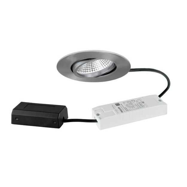 Brumberg 41484153 LED-Einbaustrahler 230V AC 7W 3000K IP65 Nickel matt