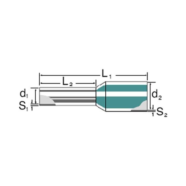 Weidmüller 9004290000 Aderendhülse H0 75/14 W BD H07514WEIS