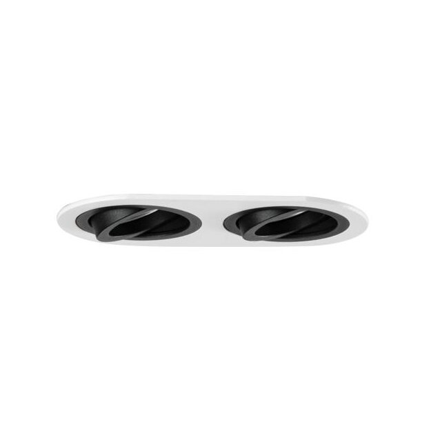 Brumberg 45020550 Einbaumodul Oval 2-lampig Strukturschwarz