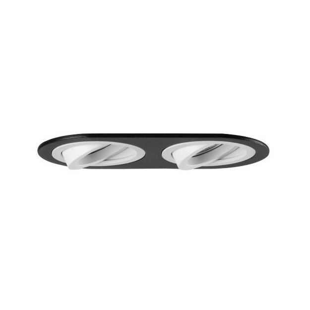 Brumberg 45020560 Einbaumodul Oval 2-lampig Strukturweiß / Strukturschwarz