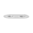 Brumberg 45021170 Einbaugehäuse Bündig 2-fach Oval Starr IP44 Strukturweiß