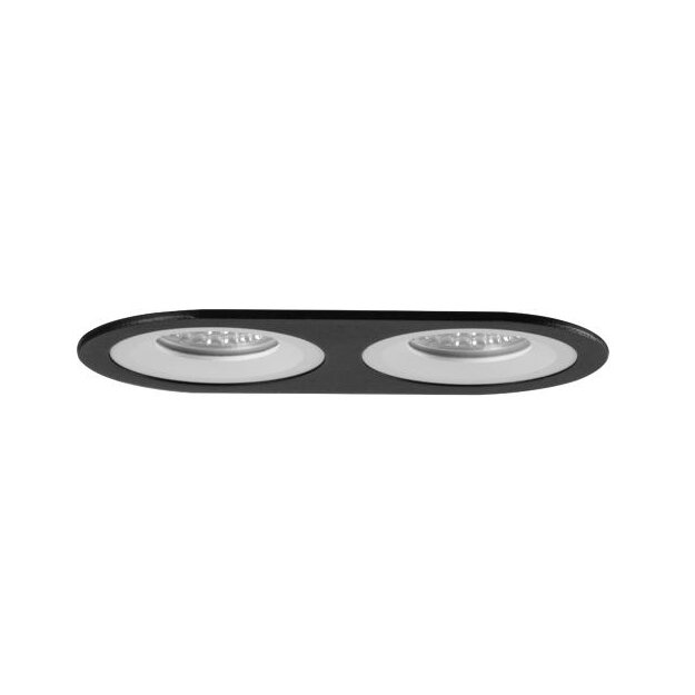 Brumberg 45021560 Einbaumodul Oval 2-lampig Strukturweiß / Strukturschwarz