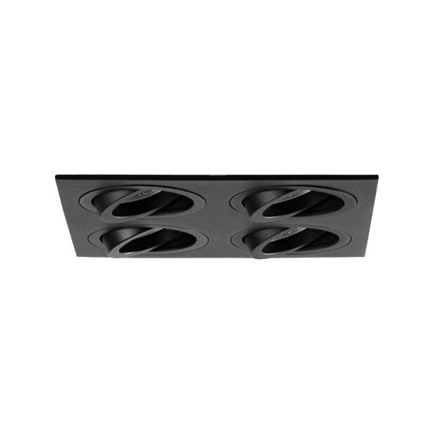 Brumberg 45029180 Einbaumodul Quadratisch 4-lampig Strukturschwarz