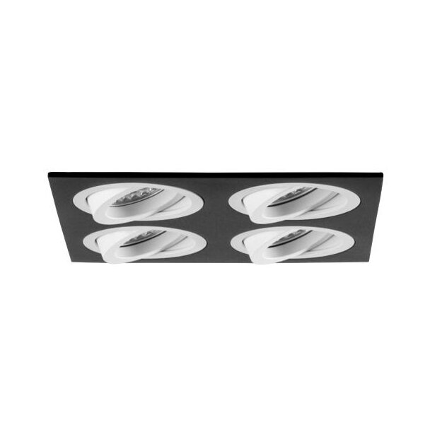 Brumberg 45029560 Einbaumodul Quadratisch 4-lampig Strukturweiß