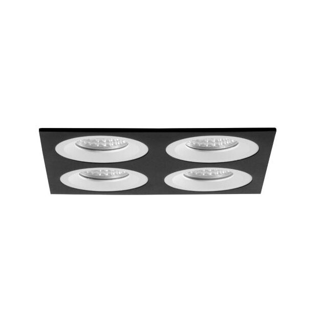 Brumberg 45030560 Einbaumodul Quadratisch 4-lampig Strukturweiß