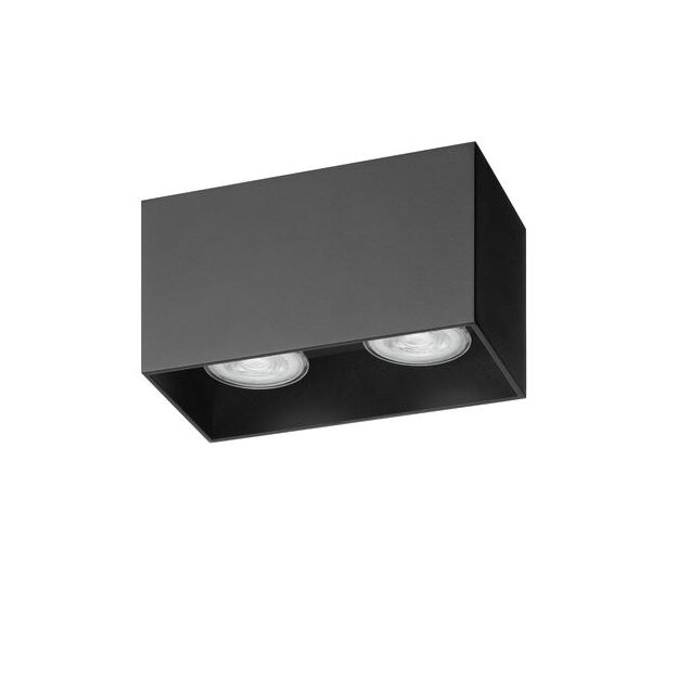 Brumberg 45135180 Anbaumodul TURN für GU10-Lampe Rechteckig Strukturschwarz