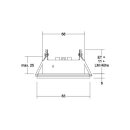 Brumberg 45320070 Einbaudownlight COVER-UP IP44 Rund Weiß mit Dekoglas klar
