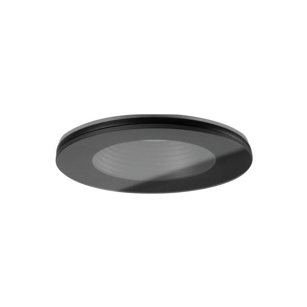 Brumberg 45320080 Einbaudownlight COVER-UP IP44 Rund Schwarz mit Dekoglas klar