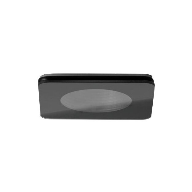 Brumberg 45321080 Einbaudownlight COVER-UP IP44 Quadratisch Schwarz mit Dekoglas klar