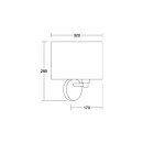 Brumberg 58112020 Wandanbauleuchte mit Stoffschirm E27...