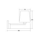 Brumberg 58171150 Wandanbauleuchte mit Stoffschirm E27...