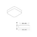 Brumberg 58192003 KORI LED-Anbauleuchte 310 x 310 mm mit...