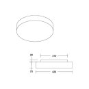 Brumberg 58214701 LED-Anbauleuchte mit Stoffschirm 230V...