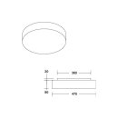 Brumberg 58216737 LED-Anbauleuchte mit Stoffschirm 230V...