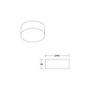 Brumberg 58254000 Anbauleuchte mit Stoffschirm 230V AC...
