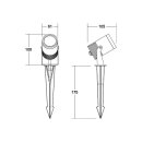 Brumberg 60105643 LED-Erdspiessstrahler 15W