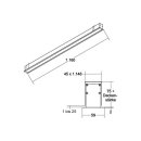 Brumberg 77024073 LED-Einbauprofil DALI 3000K Mikroprisma