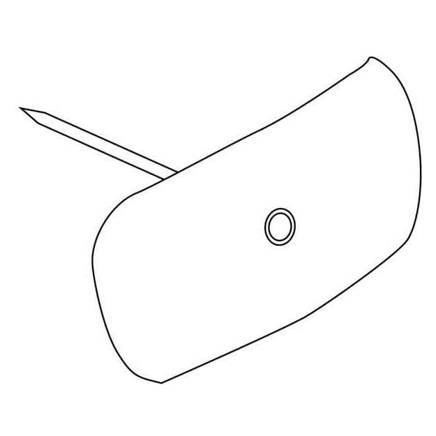 Kleinhuis 790/40 Nagelscheibe mit Nagel Ø 2 mm Nagellänge 40 mm Kabel-Ø 4-16 mm Kunststoff PE Scheibe Natur