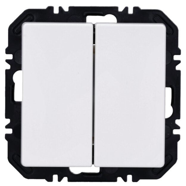 Berker 24126189 Wandsendermodul EnOcean mit Wippe 2-fach Q.X Polarweiß samt