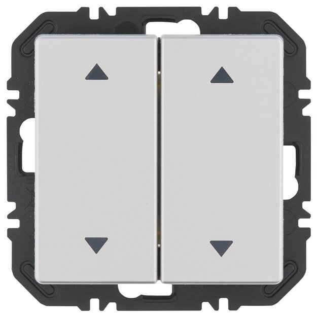 Berker 24126284 Wandsendermodul EnOcean mit Wippe 2-fach mit Symbol Pfeile Q.X Alu