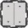 Berker 24126284 Wandsendermodul EnOcean mit Wippe 2-fach mit Symbol Pfeile Q.X Alu