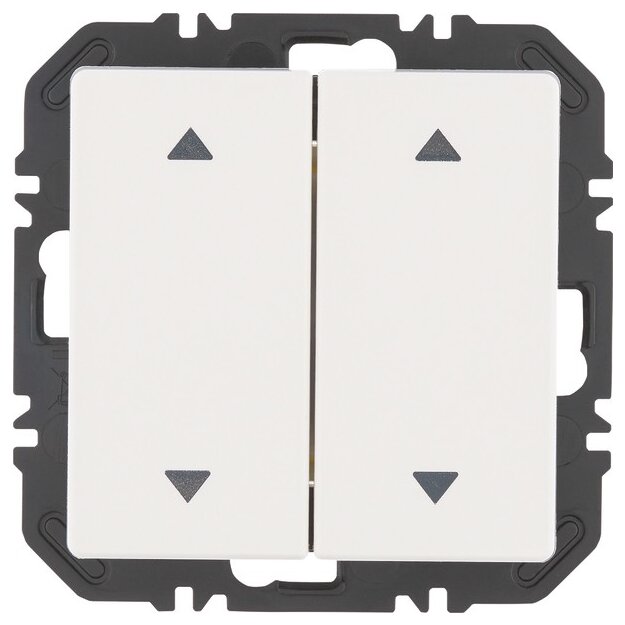Berker 24126289 Wandsendermodul EnOcean mit Wippe 2-fach mit Symbol Pfeile Q.X Polarweiß samt