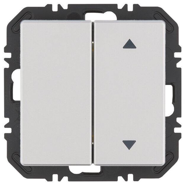Berker 24126384 Wandsendermodul EnOcean mit Wippe 2-fach einseitig mit Symbol Pfeile Q.X Alu