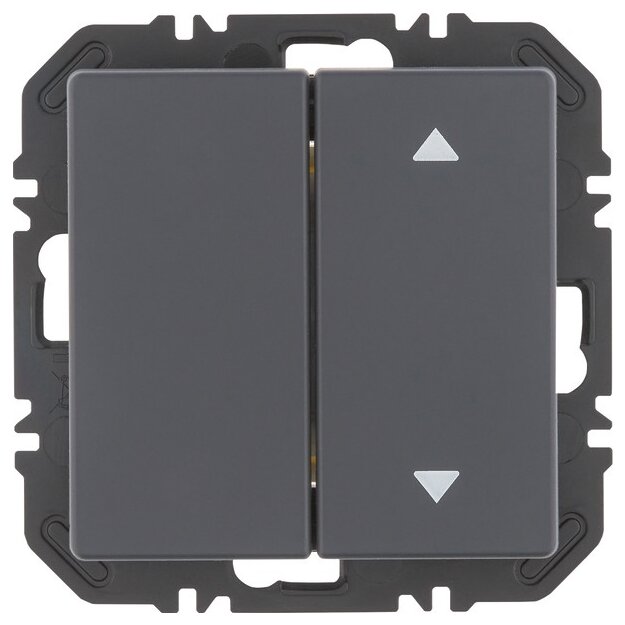 Berker 24126386 Wandsendermodul EnOcean mit Wippe 2-fach einseitig mit Symbol Pfeile Q.X Anthrazit