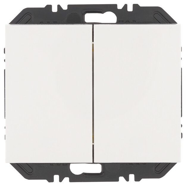 Berker 24127109 Wandsendermodul EnOcean mit Wippe 2-fach K.1 Polarweiß glänzend