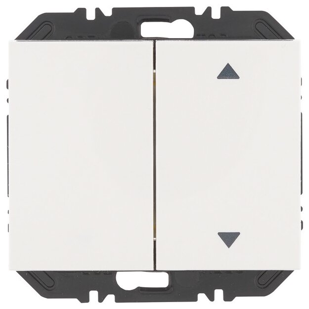 Berker 24127309 Wandsendermodul EnOcean mit Wippe 2-fach einseitig mit Symbol Pfeile K.1 Polarweiß glänzend