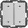 Berker 24128209 Wandsendermodul EnOcean mit Wippe 2-fach mit Symbol Pfeile S.1 Polarweiß matt