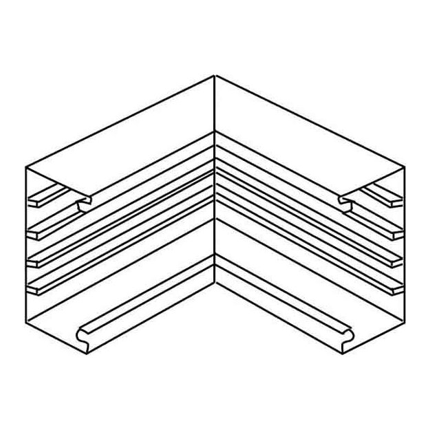 Kleinhuis BI1308.3 Inneneck 90° mit Bodenlochung 133x66 mm Kunststoff PVC-hart RAL 9010 Reinweiß