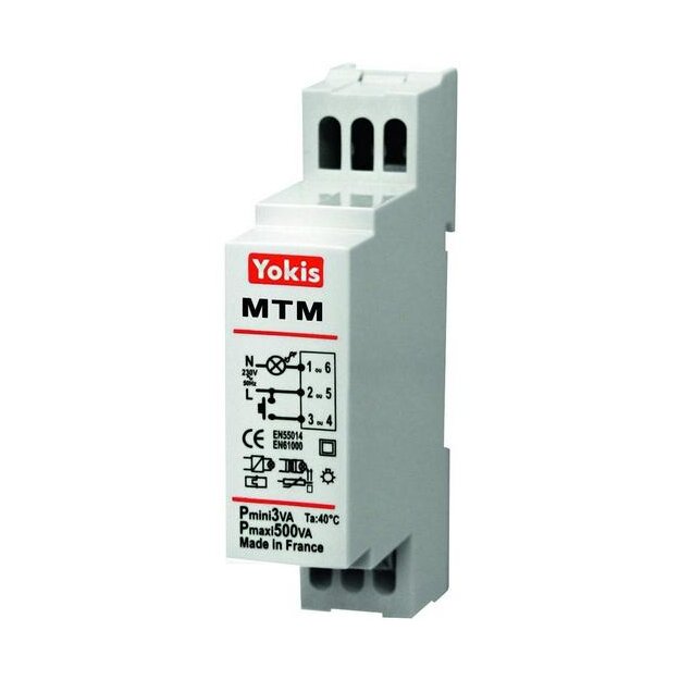 Grothe 5454061 Treppenlicht-Zeitschalter Hutschiene MTM500M