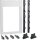 Hager UC52L83 Bausatz universN 750x500mm für 4 NH1-3 Leiste auf Sammelschienensystem 185mm