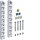 Hager UST446 Hauptsammelschienenträger universN UST4 1250A für Cu 2x 30x10 4-polig