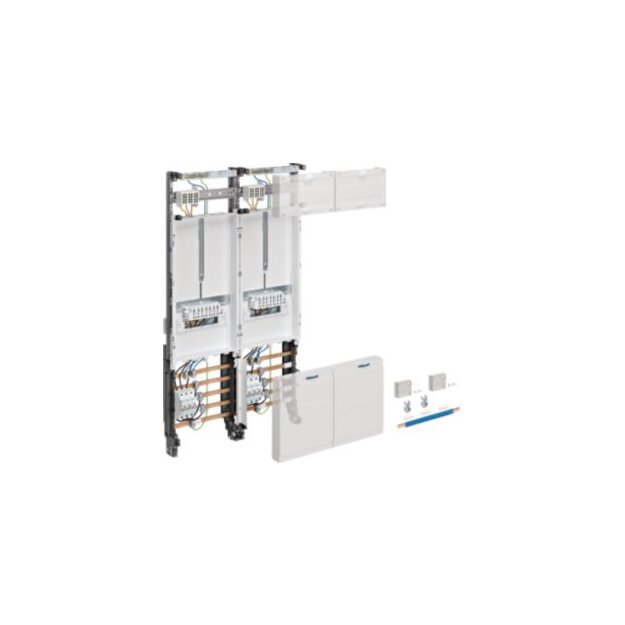 Hager ZK2L2Z Komplettfeld universZ 2 Zählerplatz 3-Punkt-System mit ZSK 900x500mm 2-feldige Ausführung Luxembourg