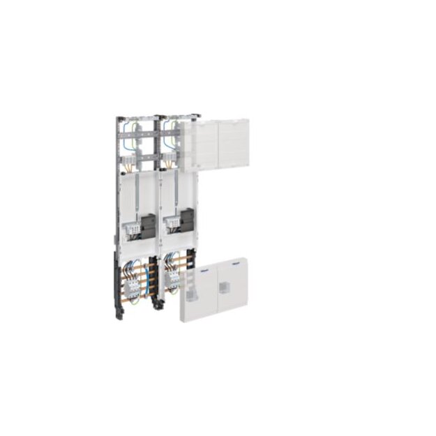 Hager ZK3L2Z Komplettfeld universZ 2 Zählerplatz 3-Punkt-System mit ZSK 1050x500mm 2-feldige Ausführung Luxembourg