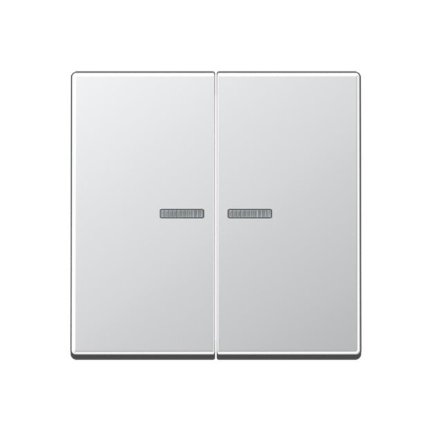 Jung A10921STRFAL KNX RF Taster 2-fach (Duroplast lackiert) Aluminium Serie A