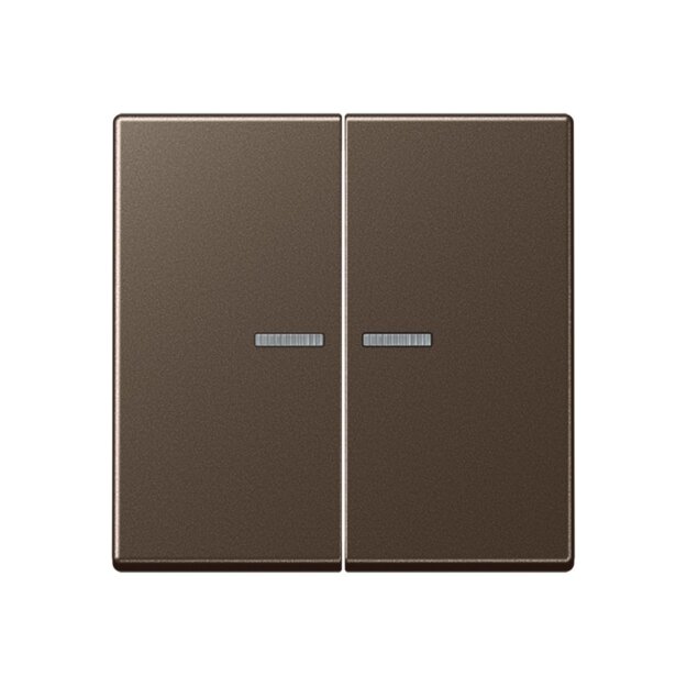Jung A10921STRFMO KNX RF Taster 2-fach (Duroplast lackiert) Mokka Serie A