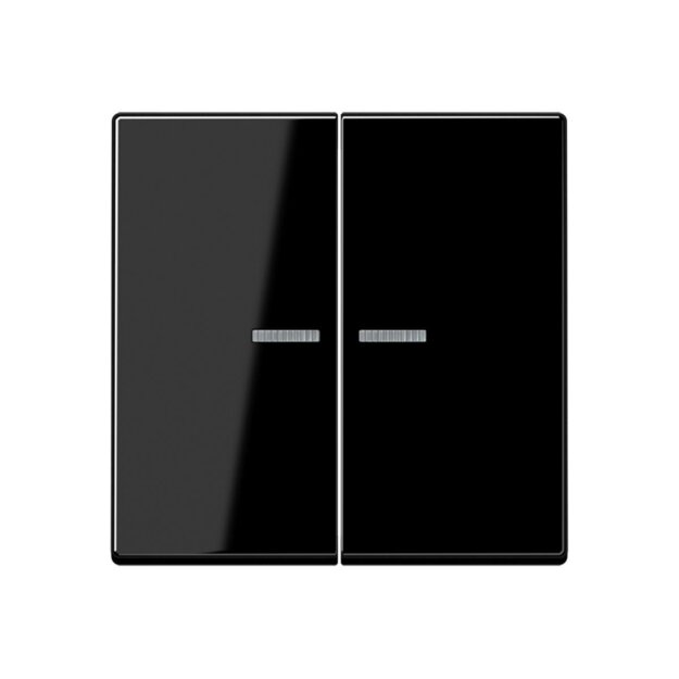 Jung A10921STRFSW KNX RF Taster 2-fach (Duroplast hochkratzfest glänzend) Schwarz Serie A