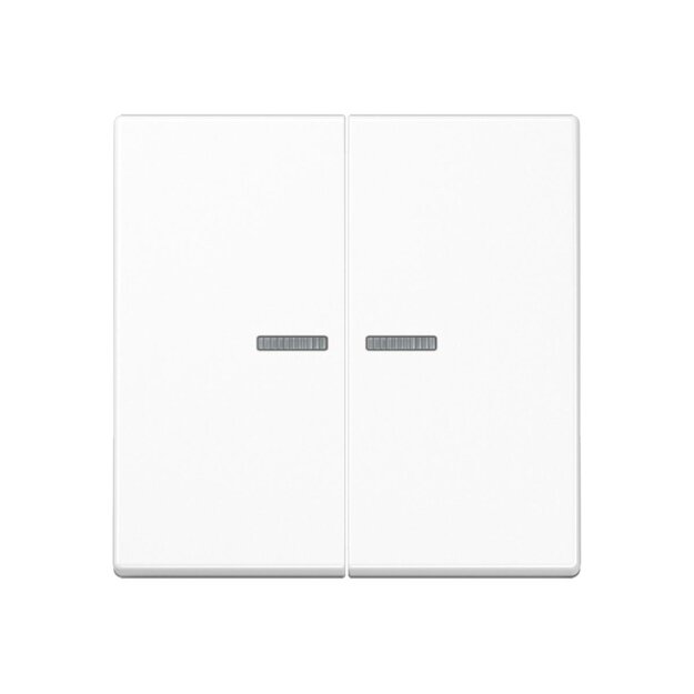 Jung A10921STRFWW KNX RF Taster 2-fach (Duroplast hochkratzfest glänzend) Alpinweiß Serie A